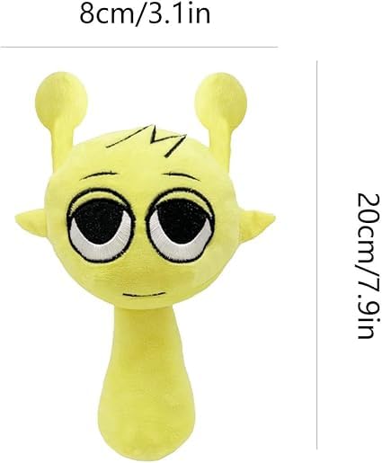 Sprunki Game Plush, Sprunki Toys Plush,Soft Stuffed Animal Pillow Doll Christmas Birthday Gifts for Adult Kids（Garnold）