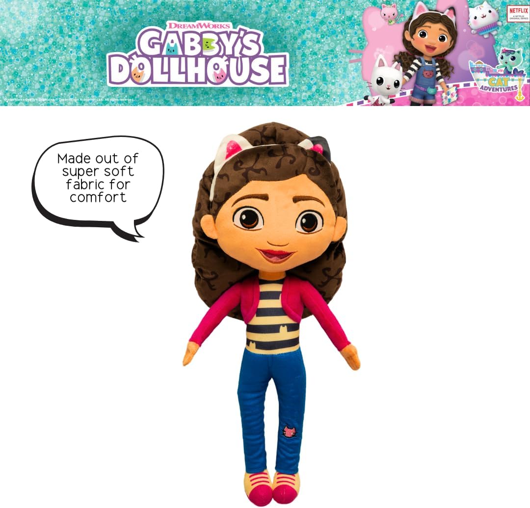 Franco DreamWorks Gabby's Dollhouse Kids Bedding Super Soft Plush Decorative Throw Cuddle Pillow, (Officially Licensed Product)