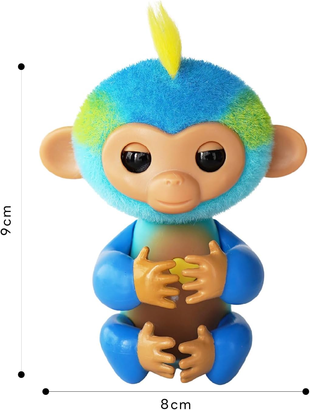 Fingerlings 2023 NEW Interactive Baby Monkey Reacts to Touch – 70+ Sounds & Reactions – Leo (Blue)