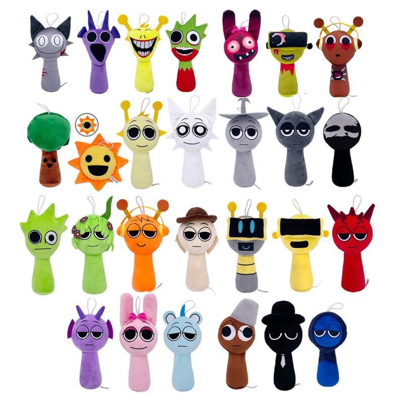 Sprunki Game Plush, Sprunki Toys Plush,Soft Stuffed Animal Pillow Doll Christmas Birthday Gifts for Adult Kids（Garnold）