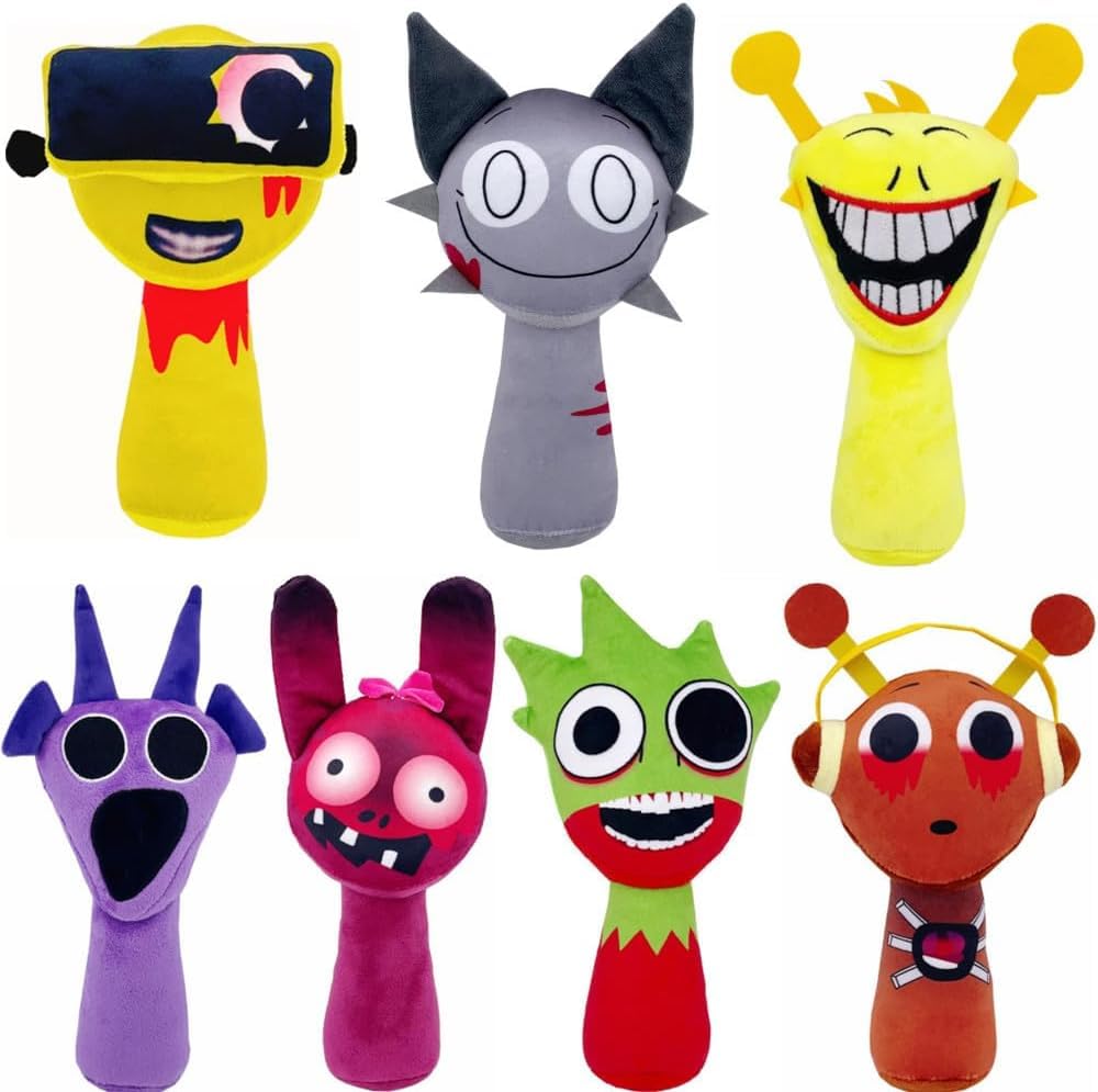 Sprunki Game Plush, Sprunki Toys Plush,Soft Stuffed Animal Pillow Doll Christmas Birthday Gifts for Adult Kids（Garnold）