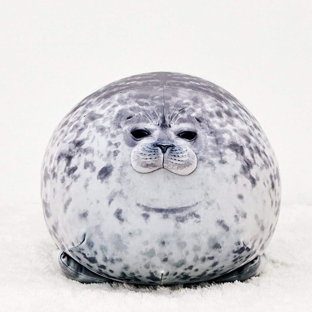 MerryXD Chubby Blob Seal Pillow,Stuffed Cotton Plush Animal Toy Cute Ocean Small(11.8 in)