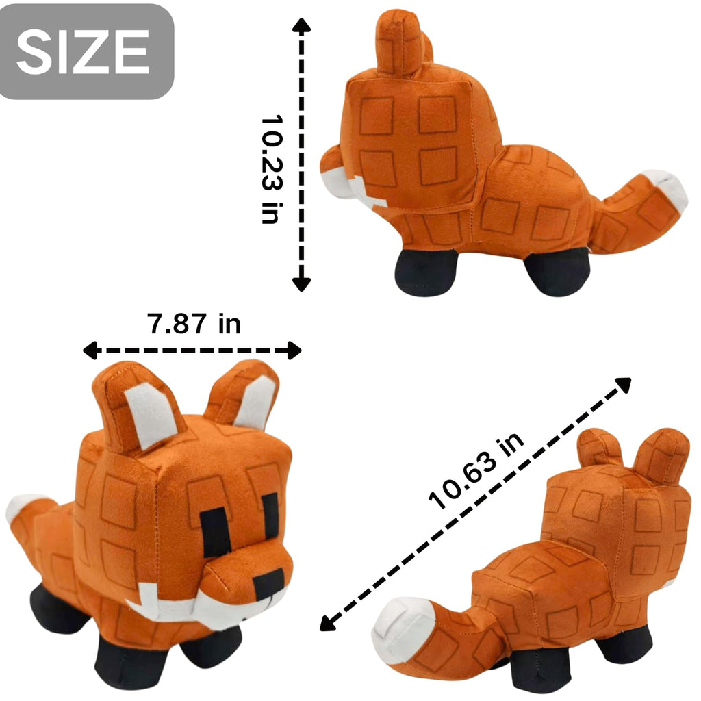 SUPERBE Grow a Garden Plush Toys, 10.63'' Garden Pet Raccoon Red Fox Stuffed Animals Toy, Collectible Plushie for Video Game Fans (Grey)