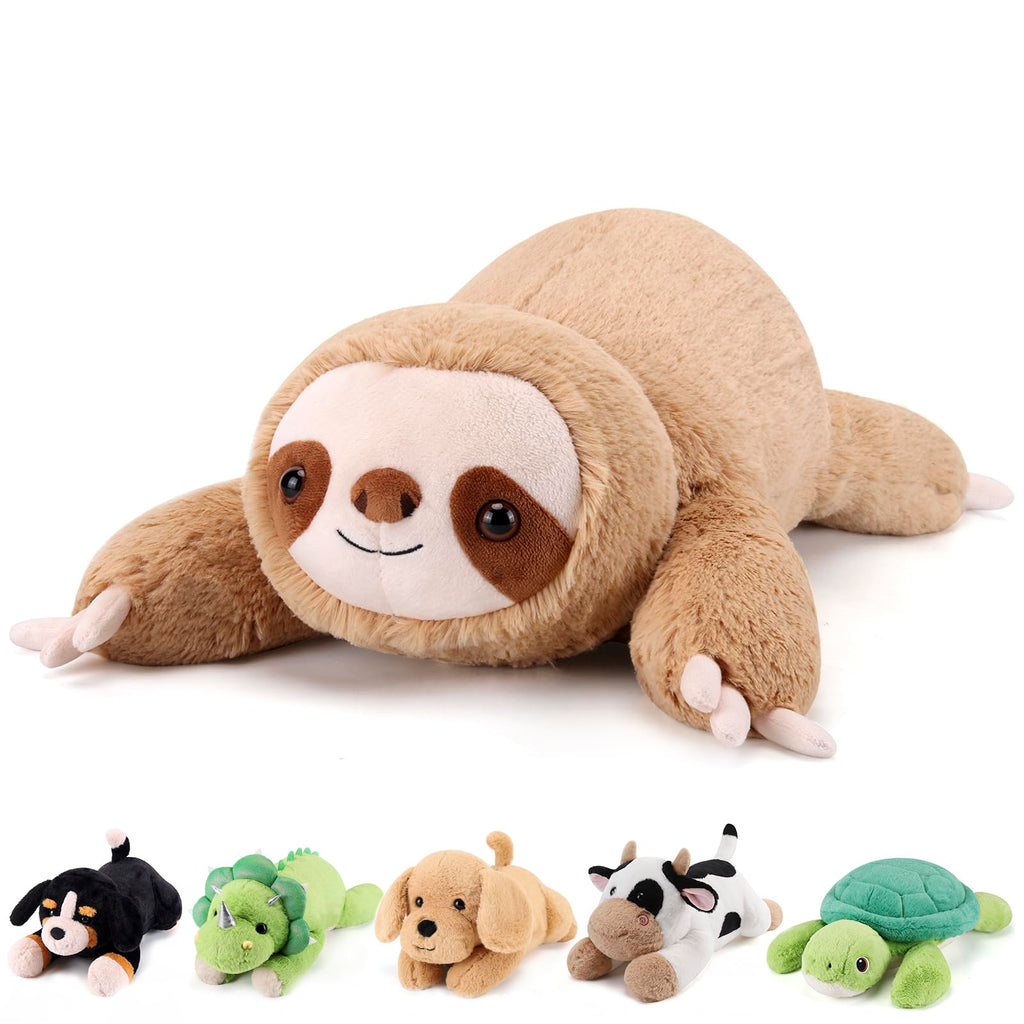 Turtle Weighted Stuffed Animals - 22 Inch 4.5 Pounds Weighted Plushies Sea Turtle Stuffed Animal - Big Tortoise Plush Pillow - Cute Plush Toys Gifts for Kids & Adults (22" 4.5 lbs)