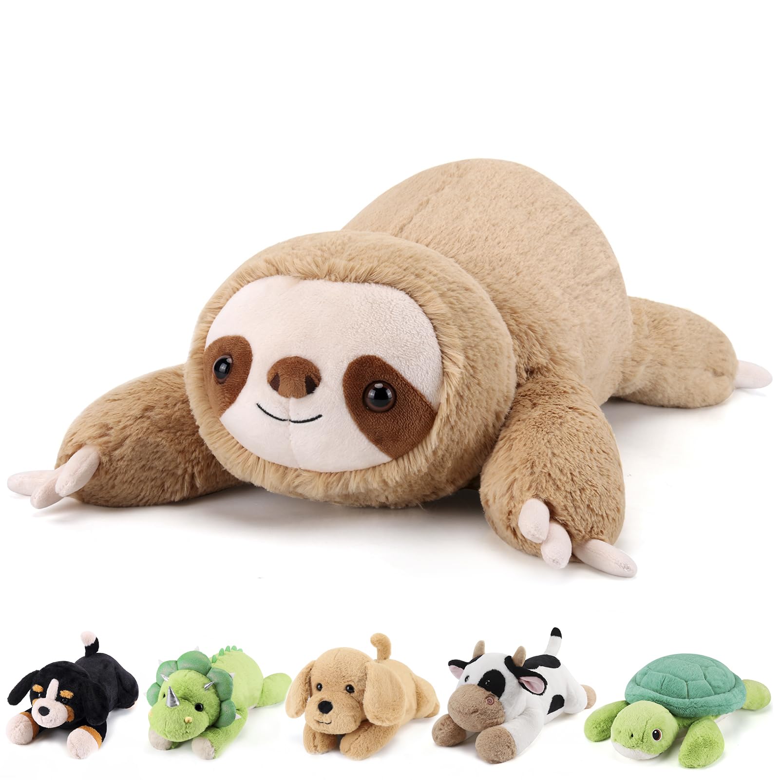 Turtle Weighted Stuffed Animals - 22 Inch 4.5 Pounds Weighted Plushies Sea Turtle Stuffed Animal - Big Tortoise Plush Pillow - Cute Plush Toys Gifts for Kids & Adults (22" 4.5 lbs)