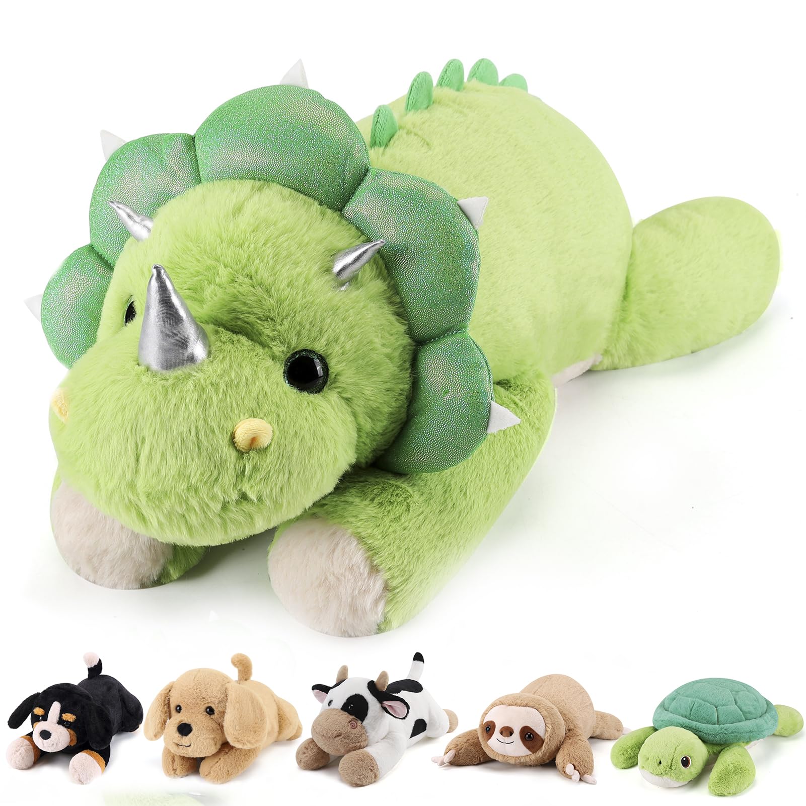 Turtle Weighted Stuffed Animals - 22 Inch 4.5 Pounds Weighted Plushies Sea Turtle Stuffed Animal - Big Tortoise Plush Pillow - Cute Plush Toys Gifts for Kids & Adults (22" 4.5 lbs)