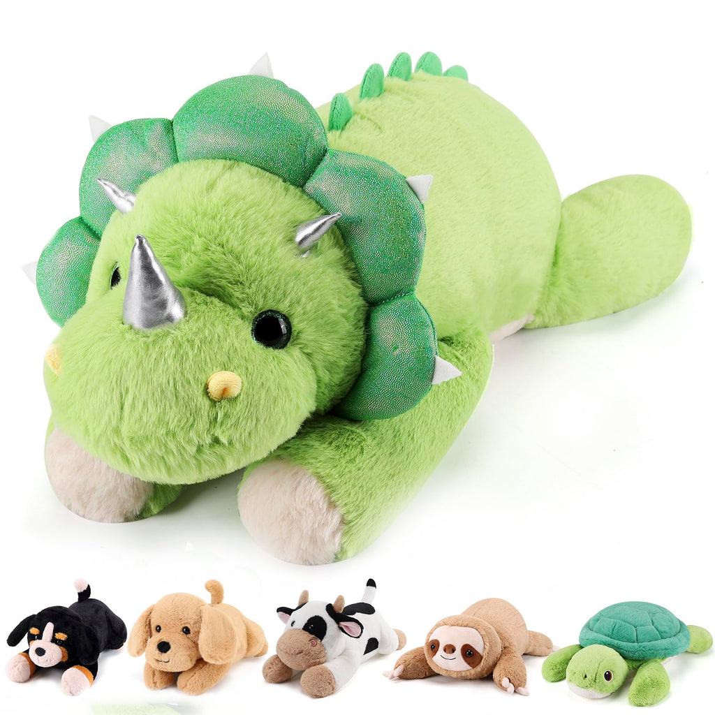 Turtle Weighted Stuffed Animals - 22 Inch 4.5 Pounds Weighted Plushies Sea Turtle Stuffed Animal - Big Tortoise Plush Pillow - Cute Plush Toys Gifts for Kids & Adults (22" 4.5 lbs)