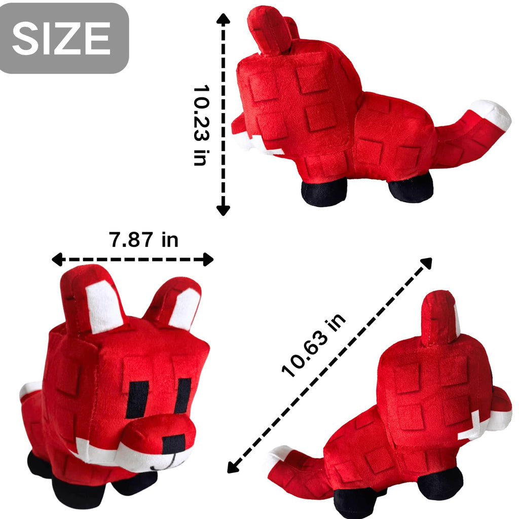 SUPERBE Grow a Garden Plush Toys, 10.63'' Garden Pet Raccoon Red Fox Stuffed Animals Toy, Collectible Plushie for Video Game Fans (Grey)
