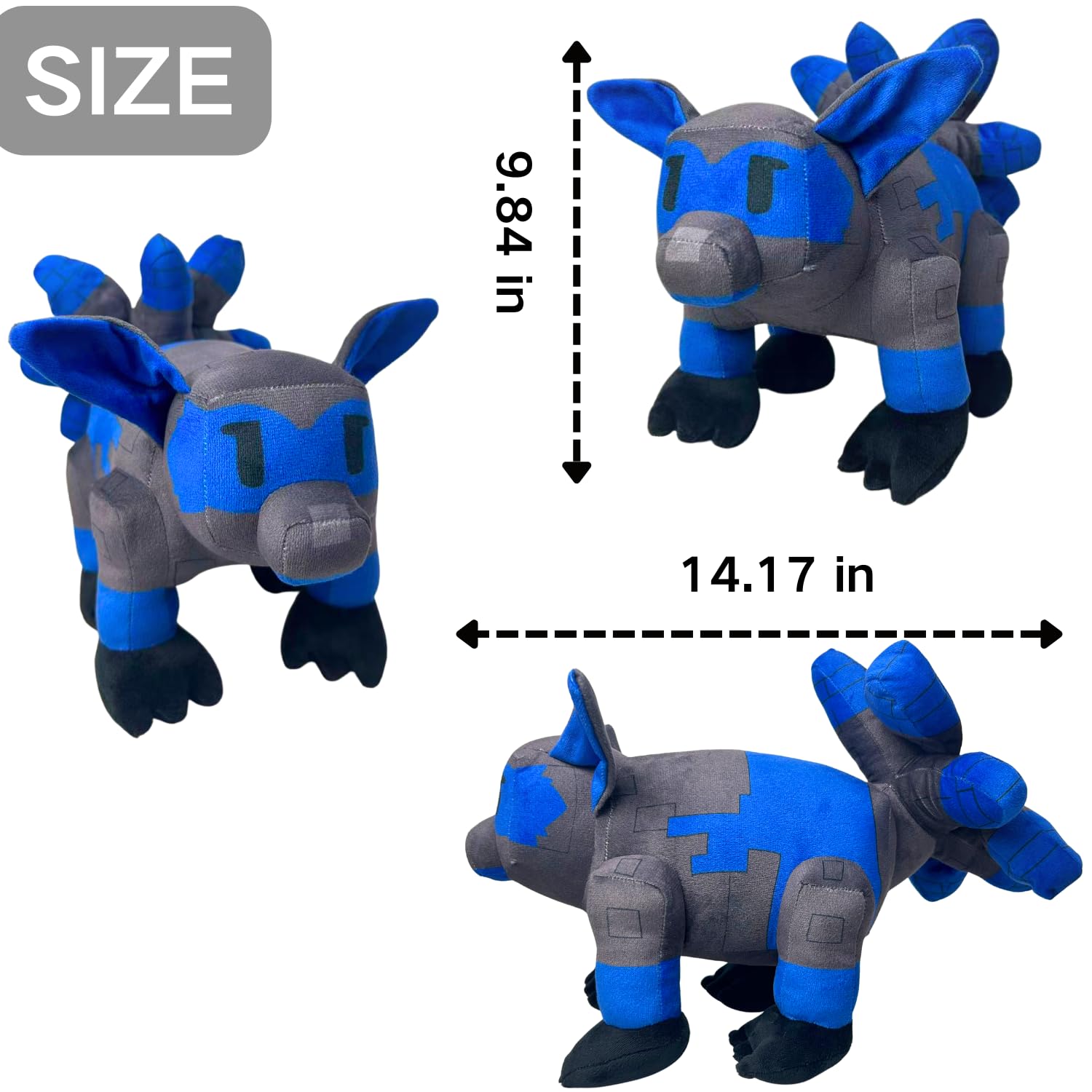 SUPERBE Grow a Garden Plush Toys, 10.63'' Garden Pet Raccoon Red Fox Stuffed Animals Toy, Collectible Plushie for Video Game Fans (Grey)
