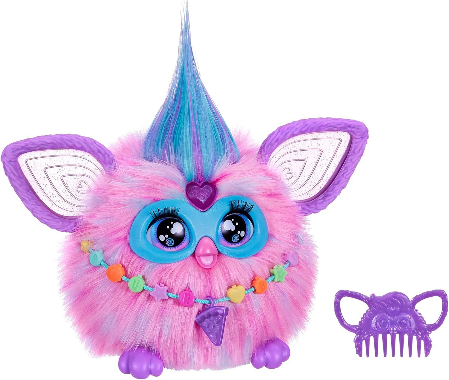 Furby Cotton Candy, 15 Fashion Accessories, Interactive Plush Toys for 6 Year Old Girls & Boys & Up, Voice Activated Animatronic, Pink & Blue (Amazon Exclusive)