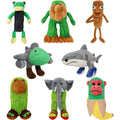 Italian Brainrot plush toys featuring Tung Tung, Tralalero, Bombardino and Cappucina meme characters