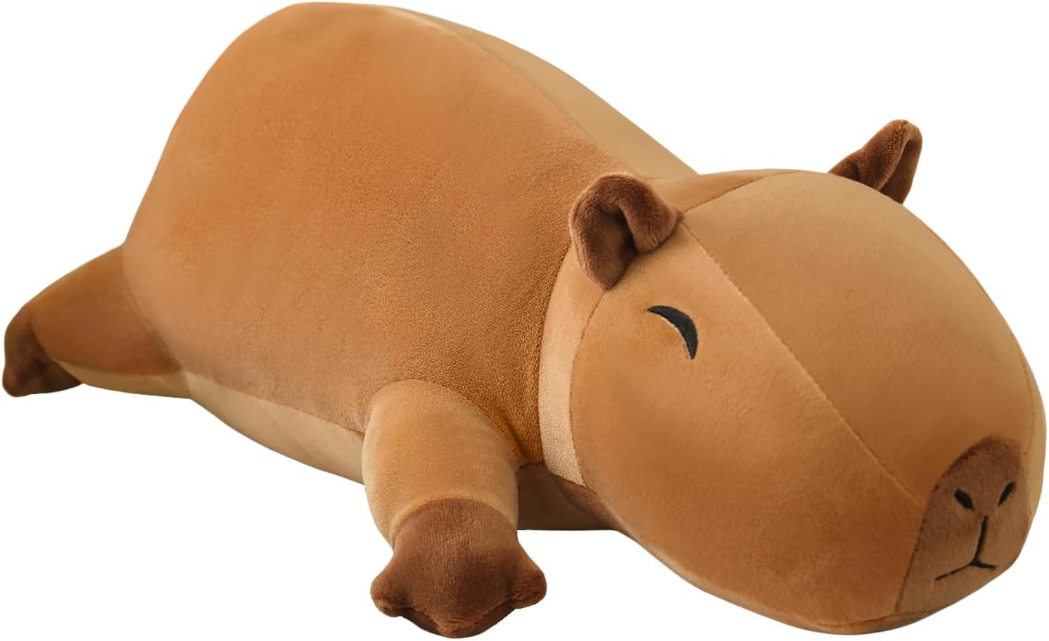 Weighted capybara plush 9.8 inch soft weighted stuffed animal pillow 0.8 lb for kids and adults