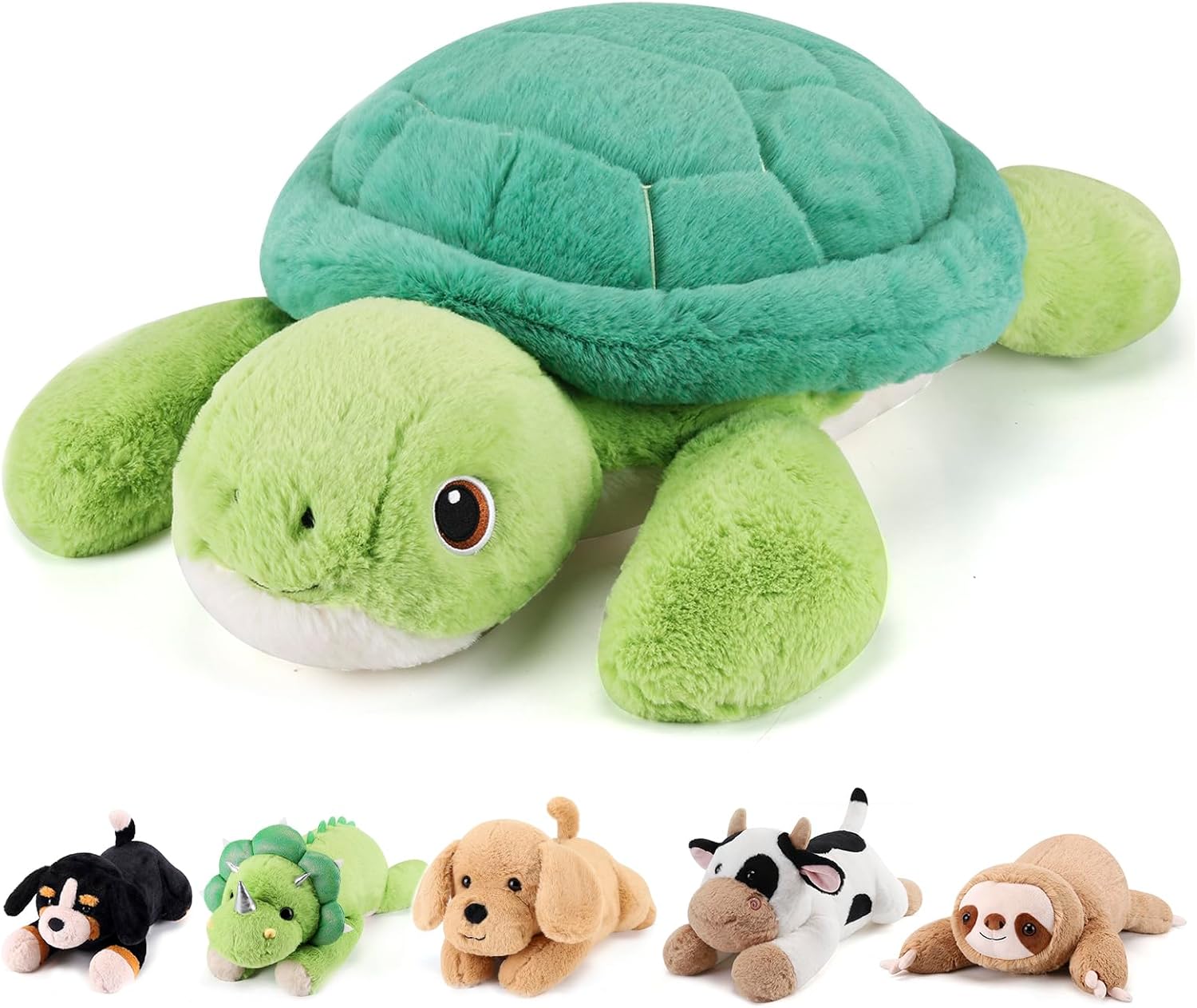 22 inch weighted turtle plush sea turtle stuffed animal pillow 4.5 pounds